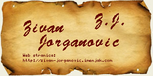 Živan Jorganović vizit kartica